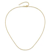 A delicate gold-toned chain necklace with a thin twisted texture, displayed laid out flat against a white background.