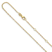(10K & 14K) Singapore Adjustable Chain — 16 in · 14 KT Yellow · 1.25 mm