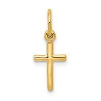 10k Small Cross Charm — 10 KT Yellow