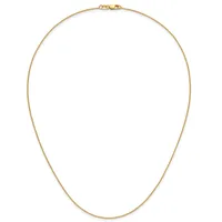 A thin gold chain necklace with a lobster claw clasp, displayed as a closed loop against a white background.