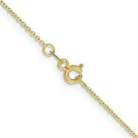 Gold chain bracelet with two spring ring clasps connected by small loops, displayed diagonally against a white background.