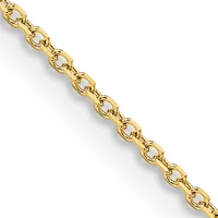 A gold-toned chain link bracelet or necklace displayed diagonally against a white background.