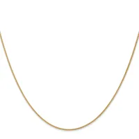 A thin gold chain necklace with a delicate braided or twisted texture, displayed against a white background.