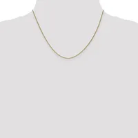 A thin gold-toned snake chain necklace displayed on a mannequin neck form against a white background.