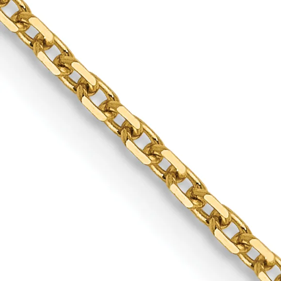 A gold chain with alternating rectangular and textured oval links arranged diagonally against a white background.