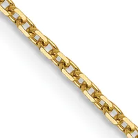 A gold chain with alternating rectangular and textured oval links arranged diagonally against a white background.