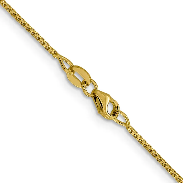 Gold twisted rope chain with two lobster claw clasps attached in the center.