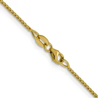 Gold twisted rope chain with two lobster claw clasps attached in the center.