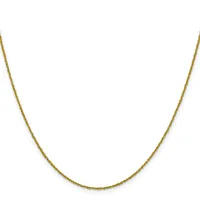 A thin gold-toned chain necklace with a delicate twisted or rope texture, displayed against a white background.