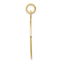 A long, thin gold rod with a small loop at the top, shown against a white background.