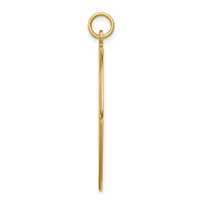 A long, slender gold stick pendant with a small loop at the top for attachment.