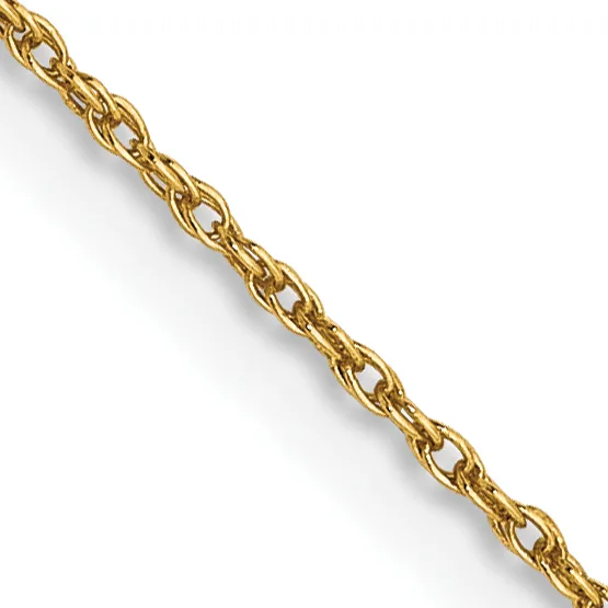 A gold chain with oval links arranged diagonally across a white background.