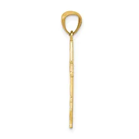 A long wooden cane with a curved handle at the top and a decorative band near the grip, shown against a white background.