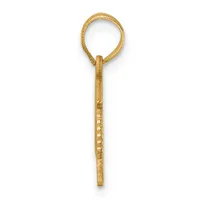 A gold loop handle with a textured shaft and decorative banding, displayed against a white background.