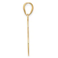 A long-handled brass or gold-toned loop-shaped tool with a narrow shaft and rounded teardrop-shaped loop at the top.