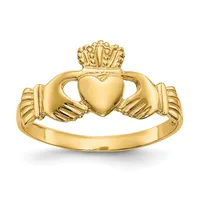 14k Ladies Polished Claddagh Ring — 7 · 14 KT Yellow