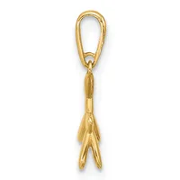 Gold-toned metal pendant charm shaped like a bundle of asparagus spears, suspended from a bail loop.