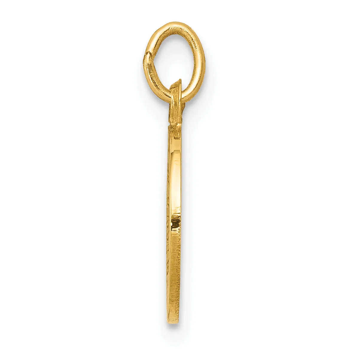 A gold-colored metal eye hook with a loop at the top and a threaded shaft at the bottom, shown against a white background.