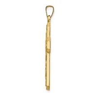 A long golden metal lanyard with woven fabric straps and a carabiner clip at the top, displayed vertically against a white background.