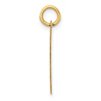 A long gold chain with a loop at the top end, displayed vertically against a white background.