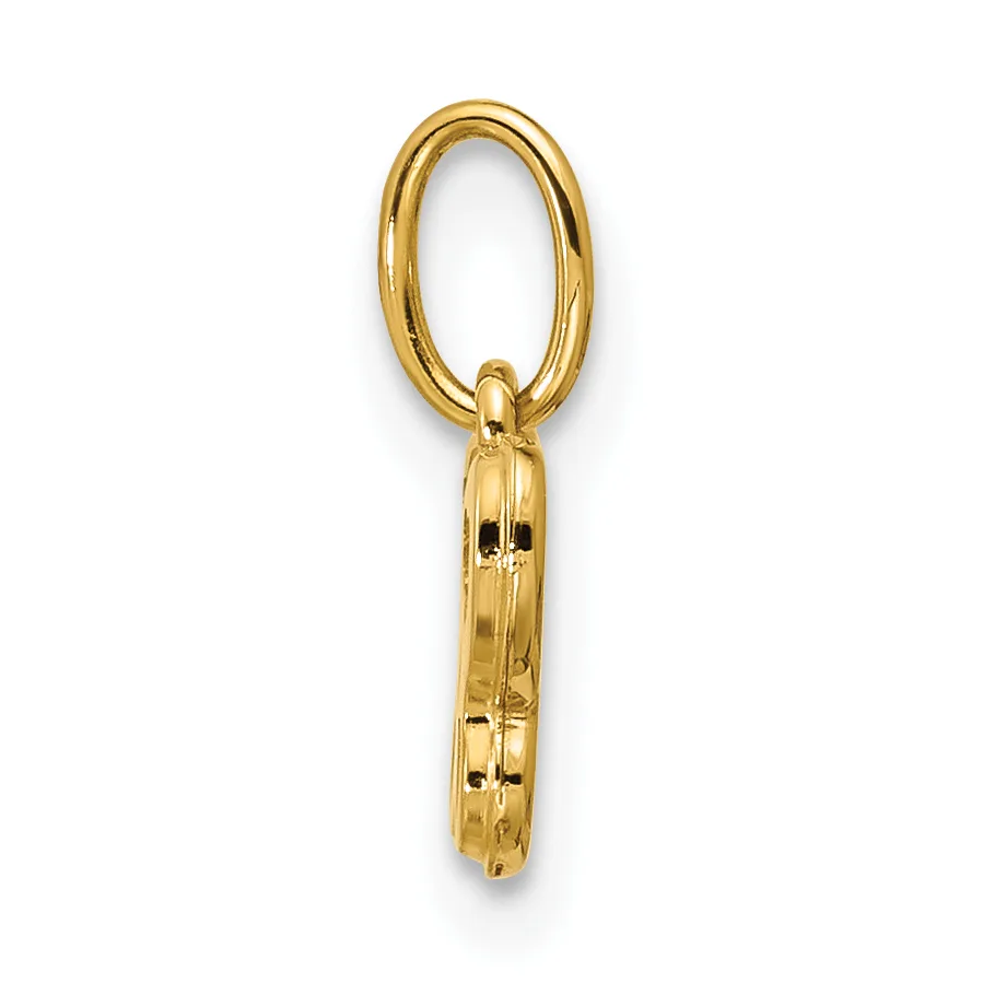 A gold-toned metal pendant holder with an oval loop at the top and a cylindrical bail below, shown against a white background.