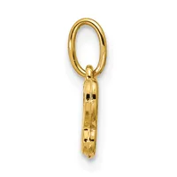 A gold-toned metal pendant holder with an oval loop at the top and a cylindrical bail below, shown against a white background.