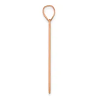 A long wooden stick with a teardrop-shaped loop at the top, shown against a white background.