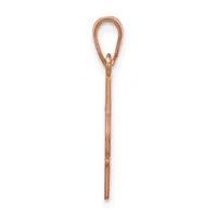 A wooden walking stick or cane with a curved loop handle at the top and a tapered shaft, shown against a white background.