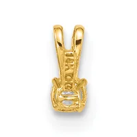 Gold-colored pendant with an open bail top, featuring a rectangular base with decorative scrollwork and two small oval white stone settings.