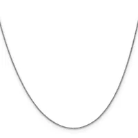 A silver chain necklace with a thin braided or twisted link design, displayed against a white background.