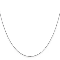 A delicate silver chain necklace with a fine link design, displayed against a white background.