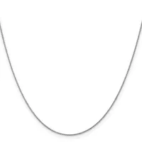 A delicate silver chain necklace with a fine link design, displayed against a white background.
