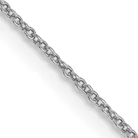A silver chain with interlocking oval links arranged diagonally across a white background.