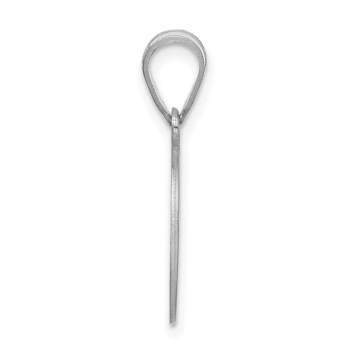 A long-handled metal strainer or skimmer with a teardrop-shaped mesh bowl and thin handle, shown against a white background.