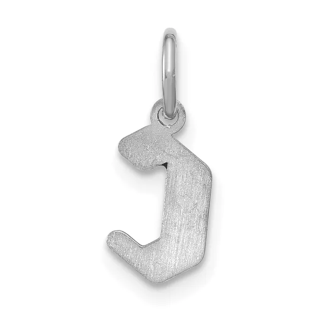 Silver pendant shaped like the number 5 with a textured finish and a loop at the top for hanging.
