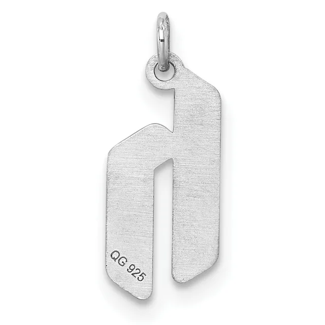 A silver pendant shaped like a stylized giraffe head and neck with a loop at the top for hanging, displayed against a white background.