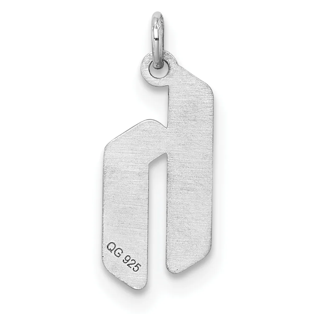 A silver pendant shaped like a stylized giraffe head and neck with a loop at the top for hanging, displayed against a white background.
