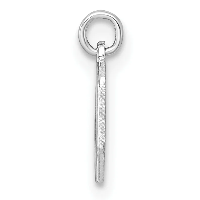 A sterling silver pendant consisting of a long rectangular bar suspended from a round loop, shown against a white background.