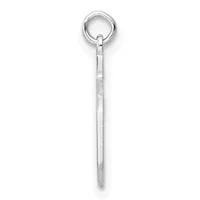A long, slender silver rod with a small loop at the top, shown hanging against a white background.