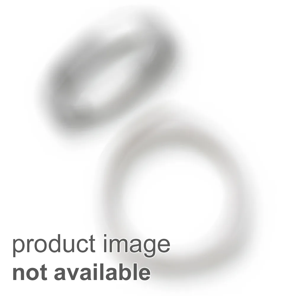 Two silver-toned rings displayed against a white background, one with an oval stone or gem setting and one plain polished band.