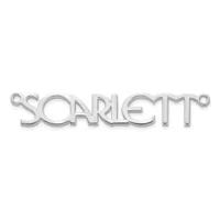 A silver-toned metal word charm or pendant with small loops at each end, displayed against a white background.