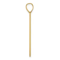 A long, slender gold-toned metal stick with a teardrop-shaped loop at the top, shown vertically against a white background.