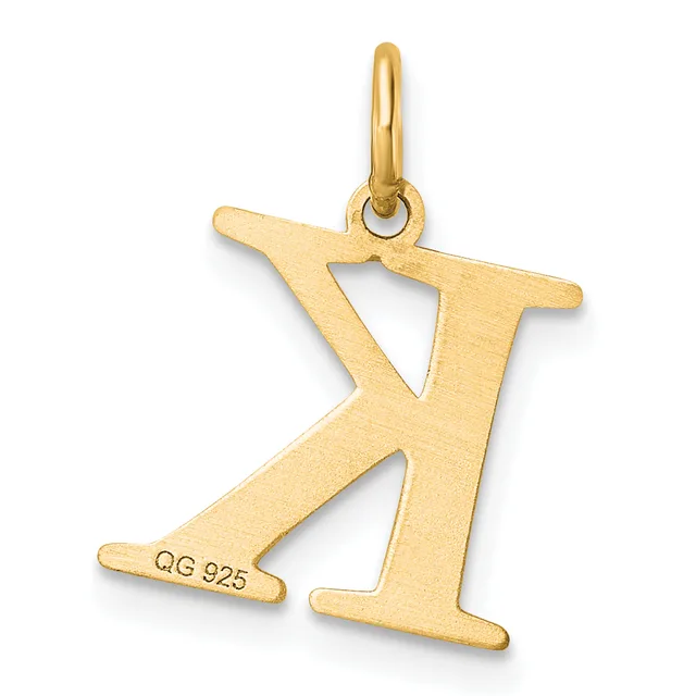 Gold pendant in the shape of an archer drawing a bow, with cutout negative space in the body, suspended from a loop bail.