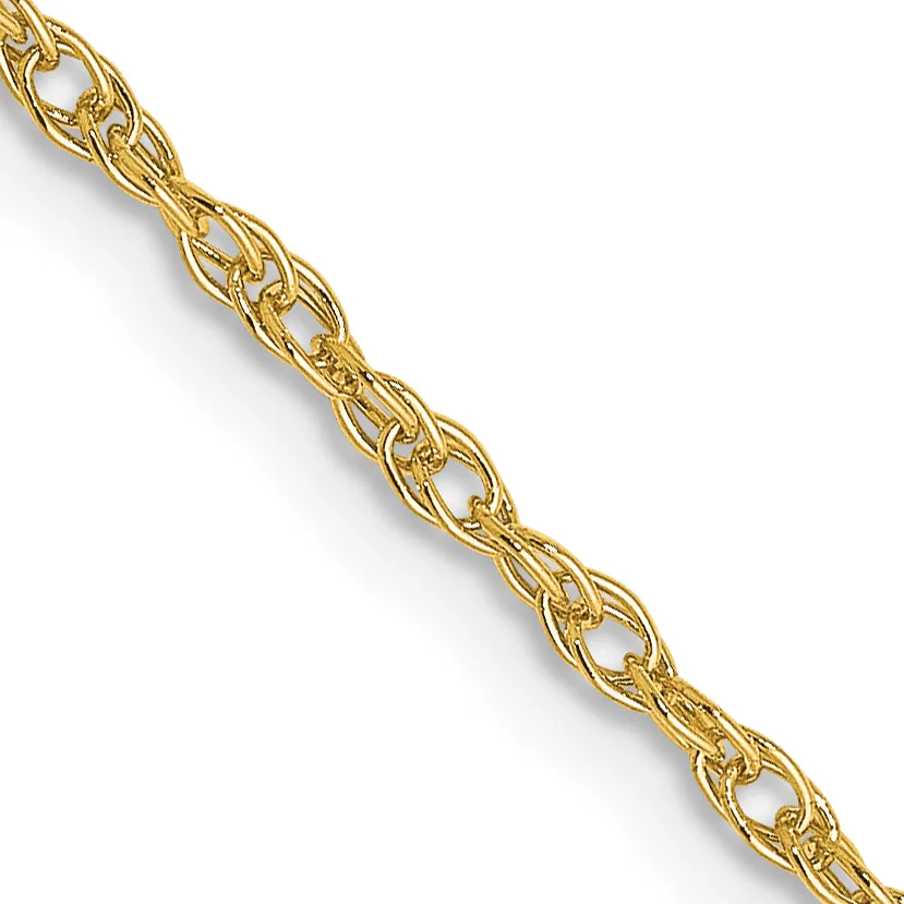 18k yellow gold rope chain necklace, close crop