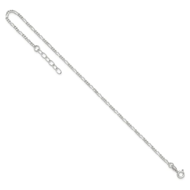 Silver-toned chain bracelet with an adjustable length, featuring a small loop at one end and a delicate clasp mechanism, displayed at an angle against a white background.