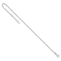 Silver-toned chain bracelet with an adjustable length, featuring a small loop at one end and a delicate clasp mechanism, displayed at an angle against a white background.