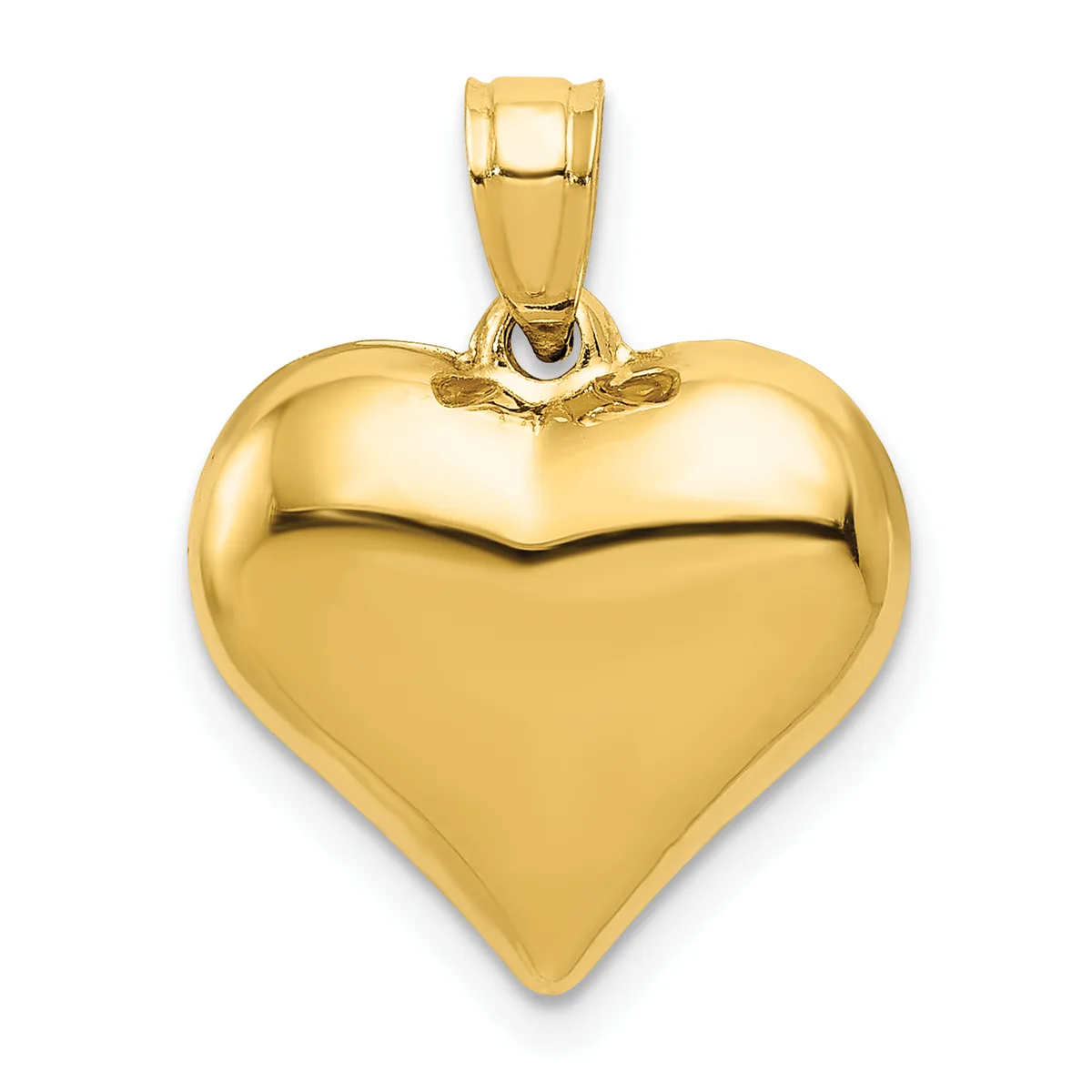 Gold 3D Heart Pendant — 14 KT Yellow