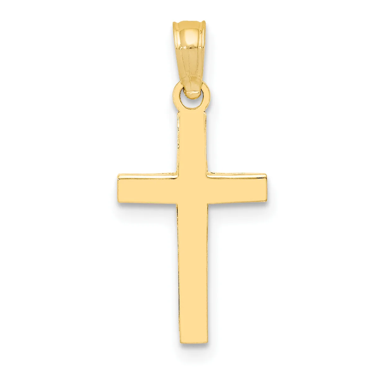 10k yellow gold polished Latin cross pendant