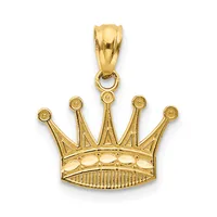 Gold Crown Pendant — 14 KT Yellow