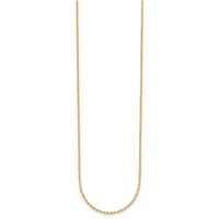 A thin gold chain necklace with a simple link pattern, displayed against a white background.
